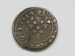 Double Tournois à Identifier  - 1614 - LOUIS XIII ?  ***** EN ACHAT IMMEDIAT ***** - 1610-1643 Luigi XIII Il Giusto