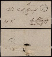 Germany 1855 Postal History Rare Stampless Cover + Content Glogau DB.327 - Prephilately