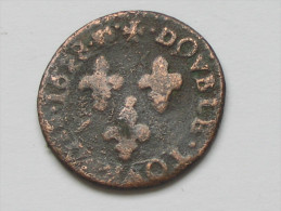 Double Tournois à Identifier  - 1628 - LOUIS XIII ?  ***** EN ACHAT IMMEDIAT ***** - 1610-1643 Luigi XIII Il Giusto