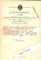 Original Patent - Gustav Heger In Eberswalde / Zainhammer , 1881 , Walzwerk Für Thon , Keramik , Töpferei !! - Eberswalde