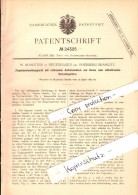 Original Patent - W. Schlüter In Neuenhagen B. Oderberg-Bralitz , 1883 , Ziegel-Abschneideapparat , Bad Freienwalde !!! - Neuenhagen B. Berlin