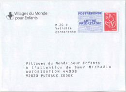 PAP POSTREPONSE LETTRE PRIORITAIRE Lamouche Phil@poste Villages Du Monde Pour Enfants - 07P647 Au Verso - LC D/16 E 1107 - Prêts-à-poster:Answer/Lamouche