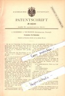 Original Patent - J. Scherrer In Neunkirch B. Schaffhausen , Schweiz , 1883 , Frostschirm Für Weinreben , Wein , Weinbau - Neunkirch