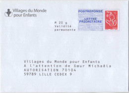 PAP POSTREPONSE LETTRE PRIORITAIRE Lamouche Phil@poste Villages Du Monde Pour Enfants - 08P131 Au Verso - LC D/16 D 0408 - Prêts-à-poster: Réponse /Lamouche