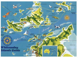 (543) Australia - QLD - Whtisundays' Island Map - Mackay / Whitsundays