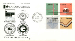 1972  Earth Science Congresses  Sc 582-5  RoseCraft Cachet With Congresses Emblems - 1971-1980