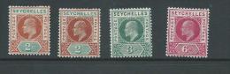 Seychelles 1903 King Edward VII 2c (2) To 6c Clean Mint HR - Seychelles (...-1976)