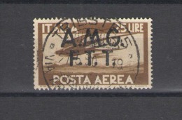 TRIESTE 1947 POSTA AEREA DEMOCRATICA 25 LIRE ANNULLATO - Correo Aéreo