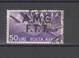 TRIESTE 1947 POSTA AEREA DEMOCRATICA 50 LIRE ANNULLATO - Luchtpost