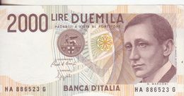 71*-Cartamoneta-Banconota L.2.000 Guglielmo Marconi-D.M.3.10.1990-Fior Di Stampa-F.D.S. - 2000 Liras