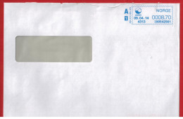 Norway Cover Meter Franking 2014 - Lettres & Documents