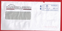 Norway Cover Meter Franking 2014 - Storia Postale