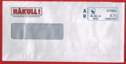 Norway Cover Meter Franking 2014 - Lettres & Documents