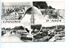 Souvenir D´Ares Multivues : Générale Plage église Jetée (ed Chatagneau Dentelée) - Arès