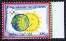 Nations Unies 2000 ONU Neuf Flag Of Peace Drapeau De La Paix Bord De Feuille - Ongebruikt