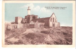 Pointe-Saint-Mathieu (Le Conquet-Plougonvelin-Finisère)-ruines De L'Abbaye Et Phare-colorisée - Plougonvelin