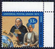 Nations Unies 1999 ONU Neuf UPU Universal Postal Union Coin De Feuille - Neufs