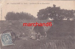 Loire Atlantique Varades Le Pont De La Gravelle Laveuses Editeur Vassellier Taxé Au Dos 10 Cts - Varades