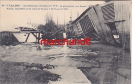 Loire Atlantique Varades Inondations Décembre 1910 La Plus Grande Crue Depuis 1711 Maisons Emportées Editeur Vassellier - Varades