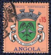 Angola 1963 Oblitéré Rond Used Blason Ville Vila De Sanza Pombo - Angola