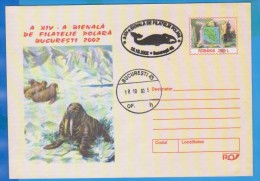 POLAR PHILATELY SEAL MAPS  ROMANIA POSTAL STATIONERY - Ballenas