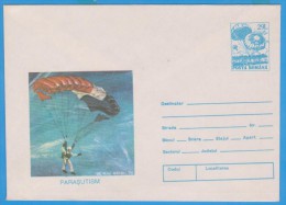 PARACHUTTING ROMANIA POSTAL STATIONERY - Parachutting