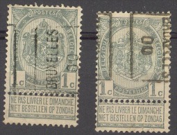 België/Belgique  Preo  N°280A+B Bruxelles 1900. - Roller Precancels 1900-09