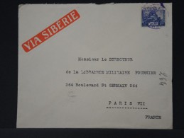 JAPON- LETTRE POUR PARIS VIA SIBERIE EN 1934 A VOIR     LOT P3003 - Briefe U. Dokumente