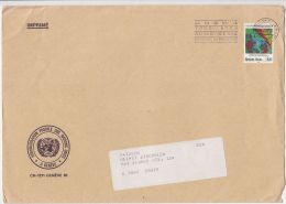 1450FM- WORLD METEOROLOGICAL OFFICE, STAMPS ON COVER, 1990, UN-GENEVA - Cartas & Documentos