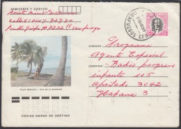 1982-EP-29 CUBA 1982. Ed.191g. ENTERO POSTAL. POSTAL STATIONERY. JOSE MARTI 5c. PLAYA BIBIJAGUA. CIENFUEGOS. USED. - Usados