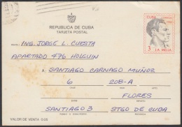 1986-EP-50 CUBA 1986. Ed.138. TARJETA ENTERO POSTAL. POSTAL STATIONERY. JULIO ANTONIO MELLA. USED. - Gebraucht