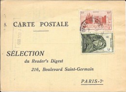 LC43-LettreCarte Réponse Du Sénégal , Timbres D'AOF N°37 Et 39 - Brieven En Documenten