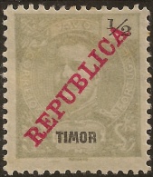 Timor - 1911 King Carlos Overprinted REPUBLICA - Timor