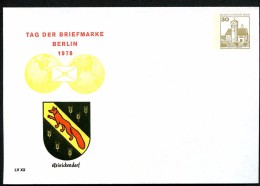 BERLIN PU68 C2/002 Privat-Umschlag WAPPEN REINICKENDORF 1978 - Privatumschläge - Ungebraucht