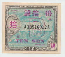 JAPAN 10 SEN 1945 AUNC Pick 63 - Japon