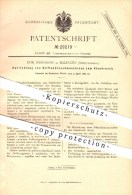 Original Patent - Chr. Wizemann In Balingen , 1884 , Herrichtung Von Stiftdreschmaschinen Zum Kleedrusch !!! - Balingen