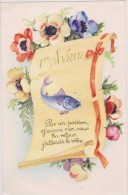 Cpa,fete,1er Avril,poisson ,porte Bonheur,blague,declaration D´amour,enleve Le Mauvais Sort - 1° Aprile (pesce Di Aprile)