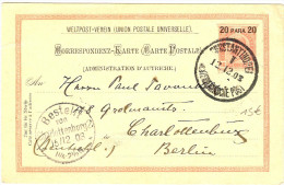 LBL22 - LEVANT AUTRICHIEN :EP  CP CONSTANTINOPLE 12/12/1903 - Oostenrijkse Levant