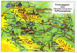 Bad Frankenhausen - Übersichtskarte Kyffhäusergebirge - Bad Frankenhausen