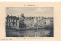 LORRAINE - 54 - MEURTHE ET MOSELLE - NOMENY -Villes Martyres - Vue Générale Après Incendie De 1914 - Nomeny