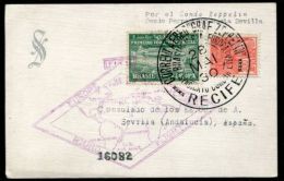 BRAZIL RECIFE ZEPPELIN CONDOR PERNAMBUCO SEVILLE SPAIN 1930 - Brieven En Documenten