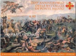 CITTA' DEL VATICANO - VATIKAN STATE - ANNO 2012 - BATTAGLIA DI PONTE MILVIO - EMISSIONE CONGIUNTA ** MNH - Unused Stamps