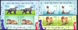 Kyrgyzstan 2015 Asian Domestic Dogs And Cats. 2 Sets  Imperforated** - Kirghizistan