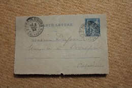 Entier Postal Carte-lettre Type Sage Pour Dives Sur Mer Oblitération Type A St Pierre Sur Dives Calvados 13 - Letter Cards