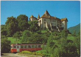 SUISSE,HELVETIA,SWISS,SWI TZERLAND,SCWEIZ,SVIZZERA, VAUD,CHATEAU  DE BLONAY,train Vevey,pleiades,chemin De Fer,rare - Vevey