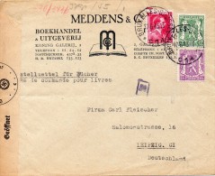 BELGIQUE LETTRE CENSUREE POUR L´ALLEMAGNE 1943 - Guerra 40 – 45 (Cartas & Documentos)