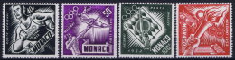 Monaco: 1953 Mi 464 - 467 MNH/** , 100 Fr Has A Light Trace Of Hinge - Luchtpost