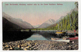 CPA Lake Mcdonald Reached Only By The Great Northern Railway    Montana Etats Unis - Autres & Non Classés