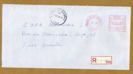 Enveloppe Cover Brief Aangetekend Registered Recommandé Mont-Saint-Guibert - Cartas & Documentos