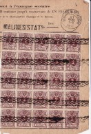 C-01-217 - Belgique TF - Timbres Sur Fragment Annumation Par Roulette - COB 44 (Bloc De 25) - 21-04-1893 - Malines Stati - 1869-1888 Lion Couché